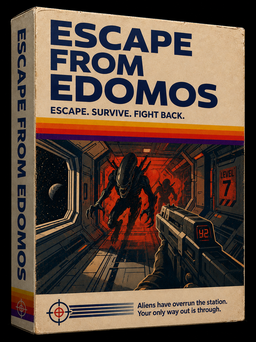 Escape from Edomos — Boxart der Atari-2600-Cartridge